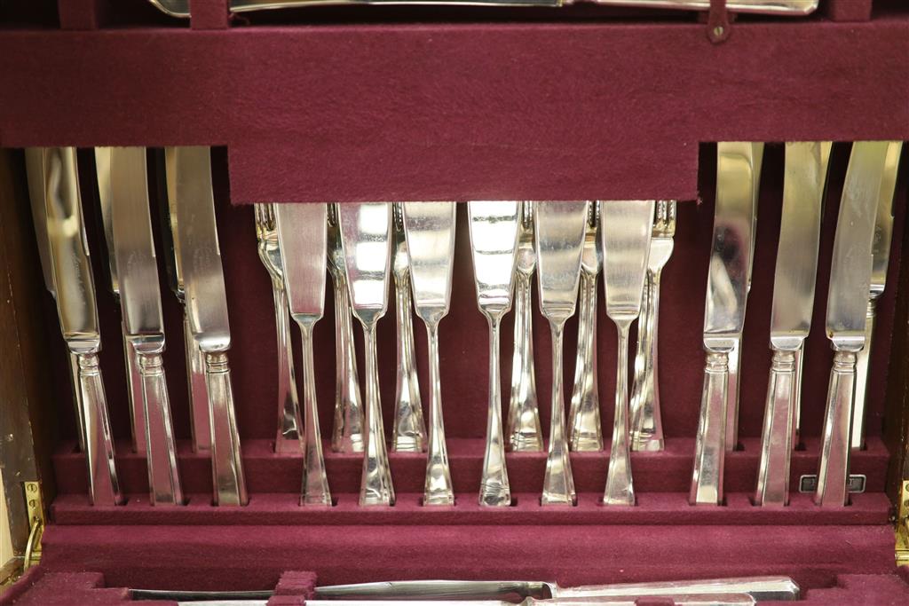 A canteen of silver plated cutlery